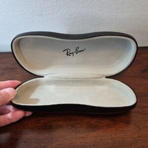 Ray-Ban Black Hard Shell Sunglasses Case with Light Gray Interior